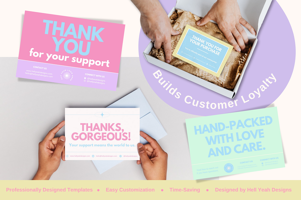 Pretty Pop Pack Cards Templates, a Card Template by Hell Yeah Designs (Photo 2 of 6)