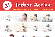 Indoor Action watercolor JPG white, a Person Illustration by John_Walker (Thumbnail 1 of 3)