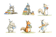 Birthday Animals PNG Clipart, an Animal Illustration by Nicolle's Colorful Art (Thumbnail 4 of 4)