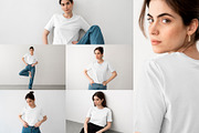 Woman T-Shirt Mockup Bundle, a Shirt Mockup by Moixo studio (Thumbnail 10 of 10)