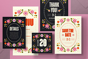 Beige Floral Wedding invitation Set, an Invitation Template by graphicook (Thumbnail 3 of 3)