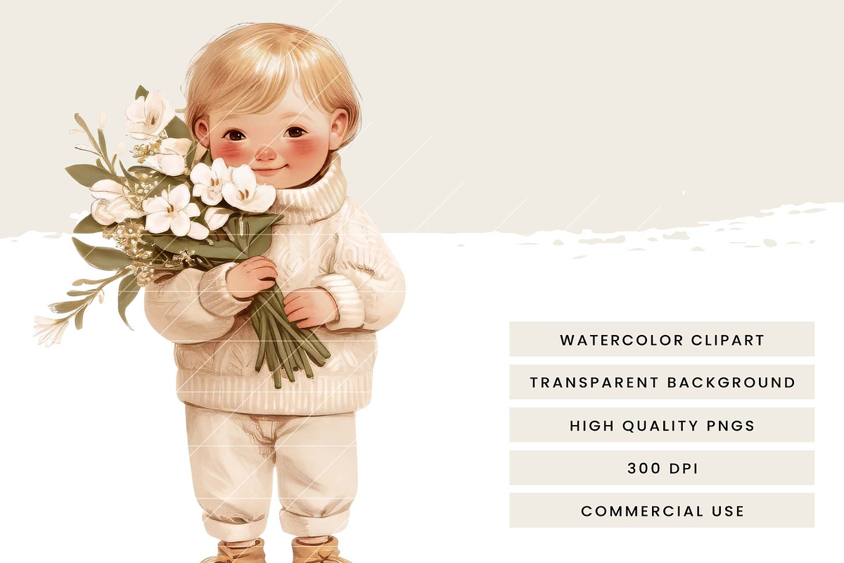 Watercolor Mother & Child Clipart, a Person Illustration by Design Scotch (Photo 6 of 7)