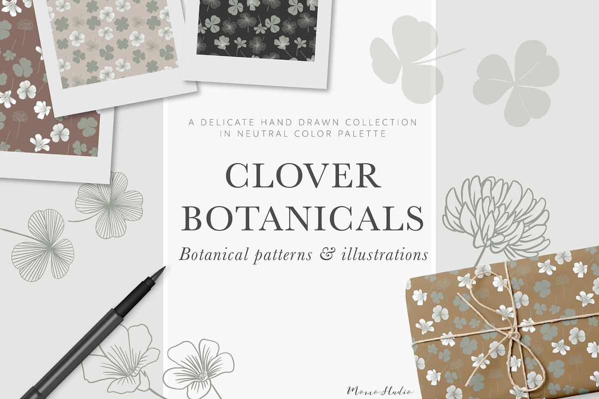 Clover Botanicals - Florals & Leaves, an Illustration by Momo Studio (Photo 1 of 12)