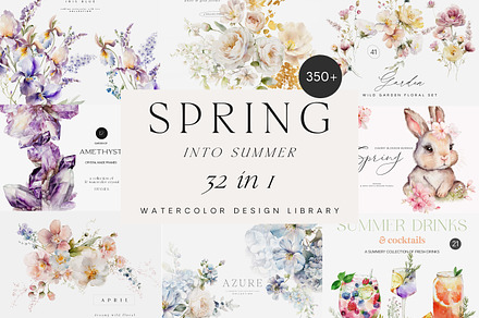 Spring Into Summer Bundle, a Seasonal Illustration by Isabelle Salem