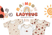 Rainbow ladybug patterns collection, a Pattern Graphic by Svitlana Kharchuk (Thumbnail 1 of 11)