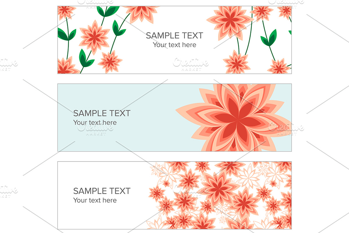 Floral web banner, a Templates & Theme by MM Studio