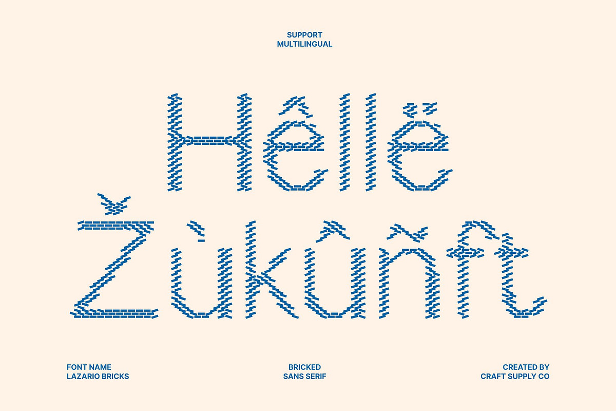 Lazario Bricks, a Sans Serif Font by Craft Supply Co. (Photo 7 of 8)