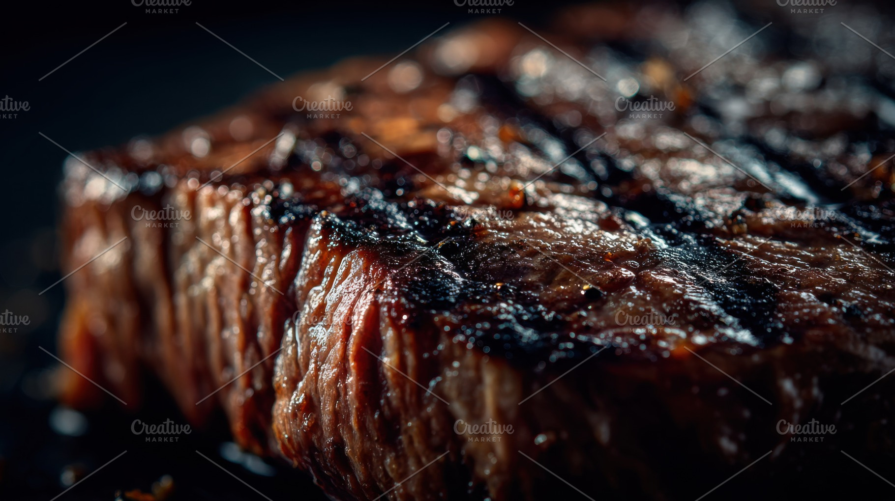 Grilled steak with nice marks, a Photo by Beautiful things