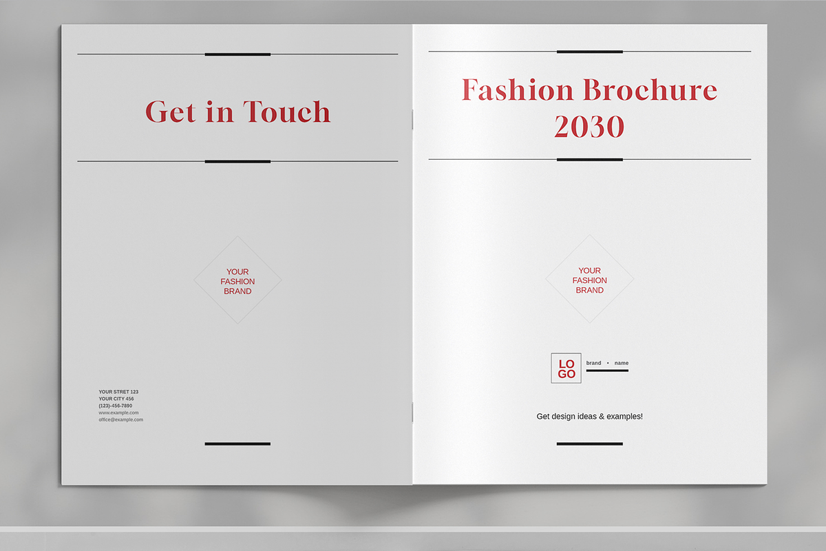 Red Fashion Studio Brochure Template, a Brochure Template by Boris Cupac (Photo 4 of 7)
