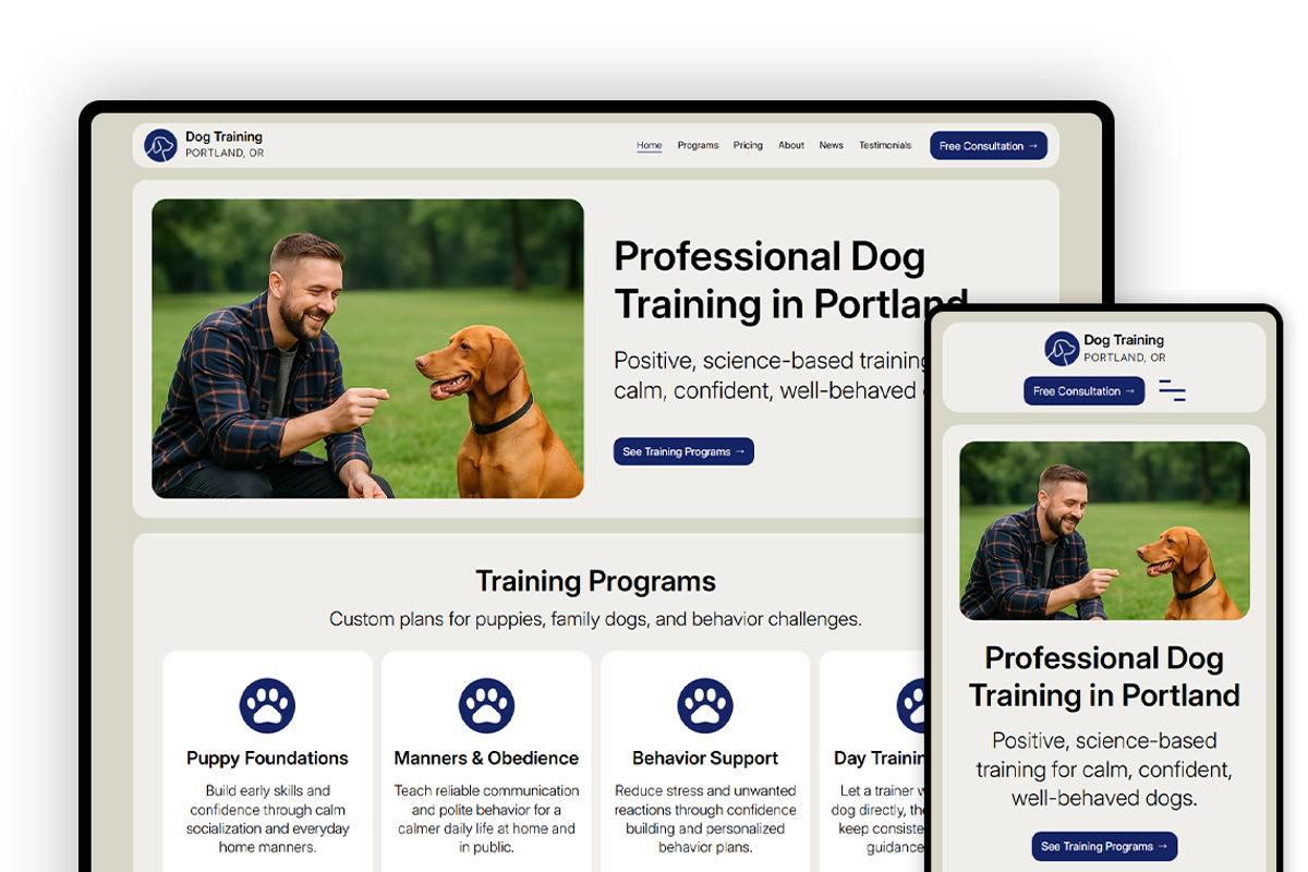Dog Trainer - Wix Studio Website, a Wix Template by Kitteeh (Photo 4 of 17)