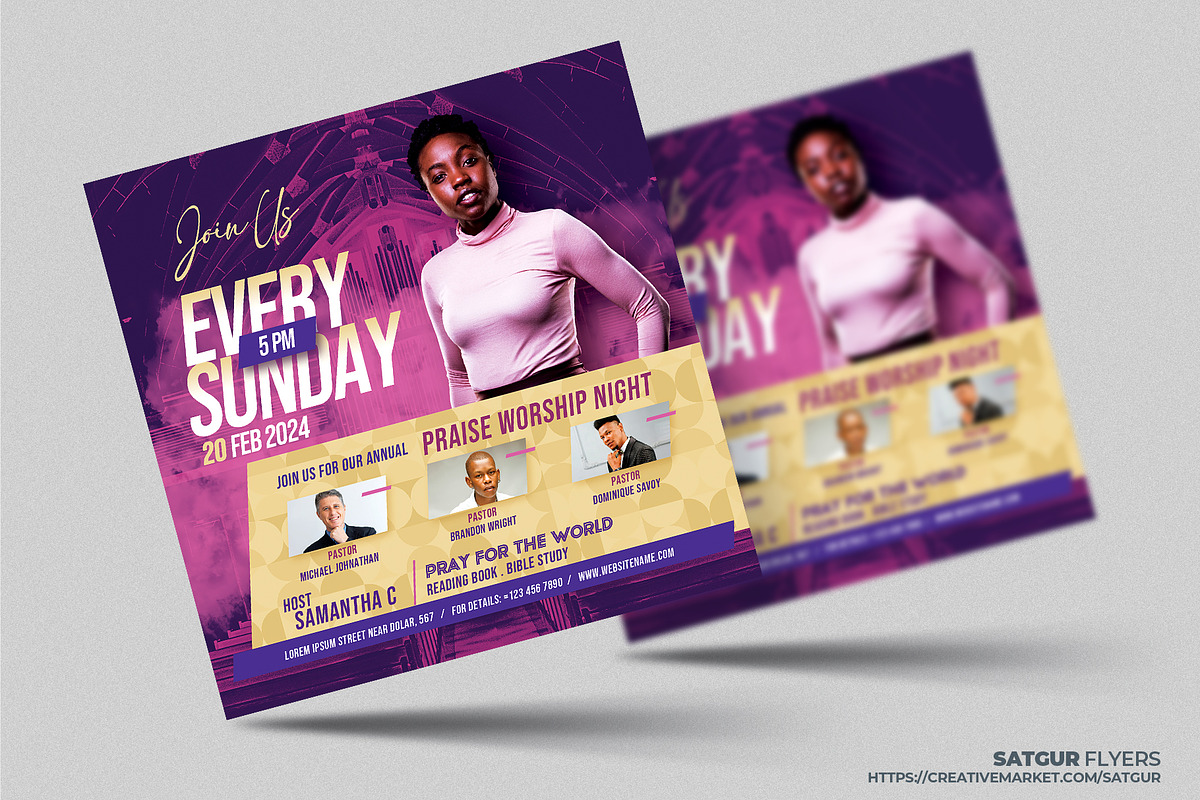 Church Flyer Template - PSD, a Flyer Template by Satgur Graphic Design (Photo 2 of 4)