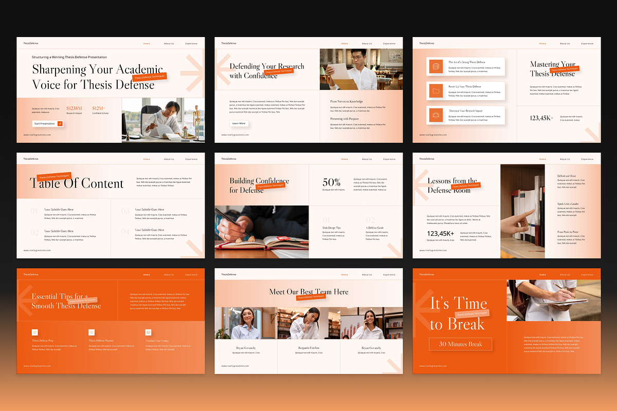 Thesis Defenese Google Slides, a Presentation Template by Annora Studio (Photo 2 of 7)