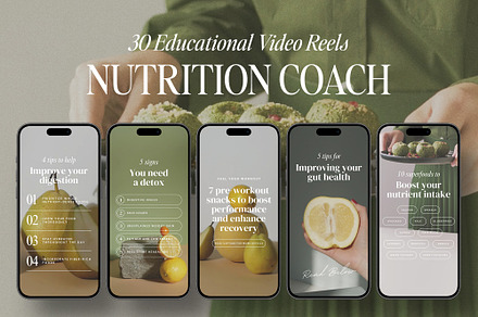 Nutrition Coach Instagram Reels, a Social Media Template by Studio Loire