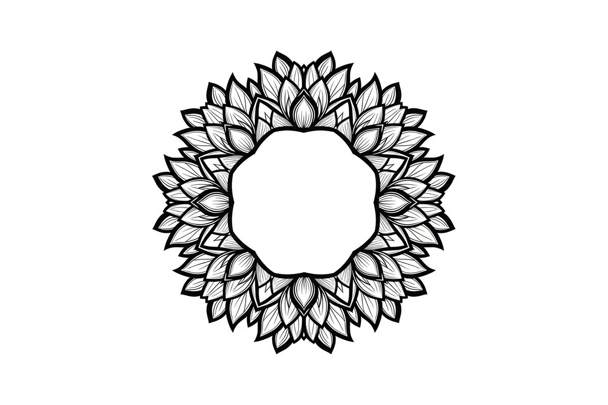 Floral Mandala Circle Frame Bundle, an Illustration by Gaye Art (Photo 17 of 51)