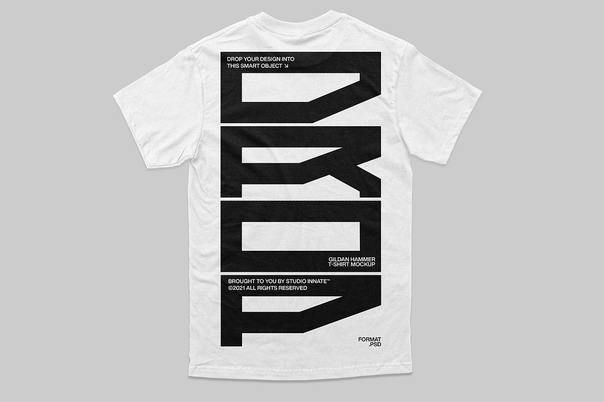 Gildan Hammer T-Shirt Mockup, a Shirt Mockup by Studio Innate (Photo 7 of 7)