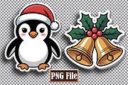 Christmas Stickers Bundle, a Seasonal Illustration by protabsorkar11 (Thumbnail 4 of 7)