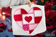 Valentine Patchwork Heart PNG, an Illustration by Canvas Craft (Thumbnail 1 of 7)