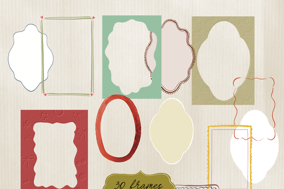 Wimsy illustrations, frames, pattern, an Object Illustration by Vero Arts (Photo 9 of 14)