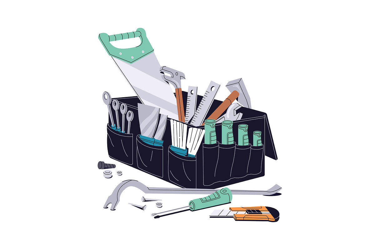 Construction toolkit set, templates, an Object Illustration by PaperTrident (Photo 2 of 8)