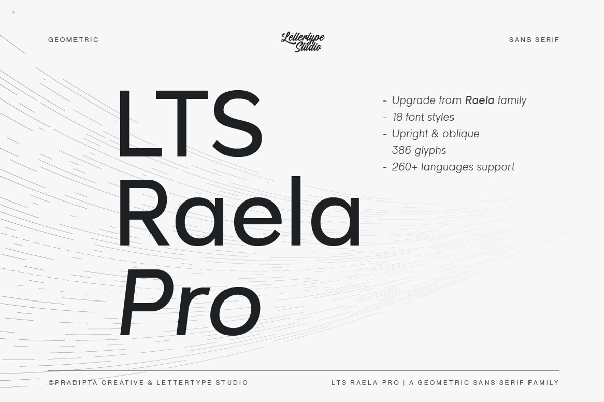 Raela Pro | Geometric Sans Family, a Sans Serif Font by Lettertype Studio (Photo 1 of 10)