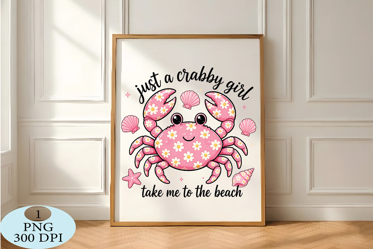 Just a Crabby Girl PNG, a Seasonal Illustration by Daily.Designs (Photo 5 of 5)