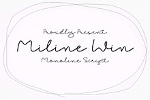 Miline Win - Monoline Script Font