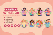 Mother and Child Moments Vector, a Person Illustration by CreartiveDesign (Thumbnail 2 of 10)