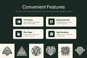 Deco Tattoo and Symbols Art Set, a Solid Icon by Creative Stall (Thumbnail 2 of 8)