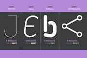 Iconic - 30 fonts, a Sans Serif Font by Zetafonts (Thumbnail 4 of 17)