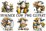 Summer Cow PNG Clipart, a Seasonal Illustration by OK Design (Thumbnail 2 of 6)