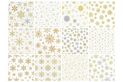 Golden and Silver Winter Seamless, an Illustration by Mashimara (Thumbnail 2 of 5)