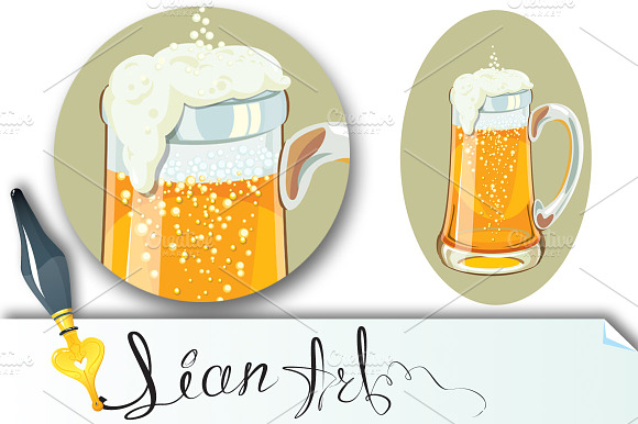Mug Full Of Cold Beer