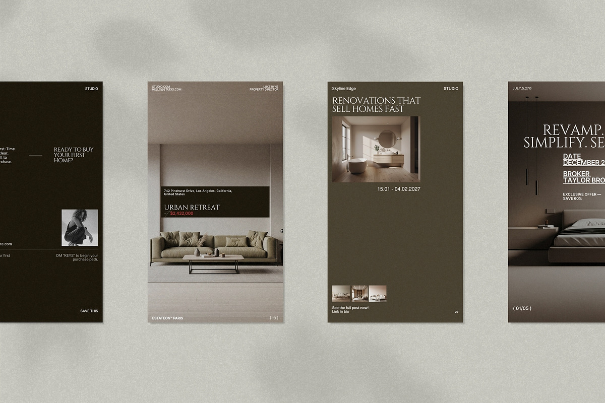 Elegant Real Estate Instagram Kit, a Social Media Template by Pixel Grid (Photo 4 of 10)