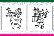 Christmas Coloring Pages Description, an Illustration by LightExpress (Thumbnail 3 of 5)