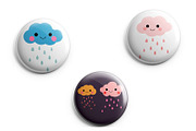 Cute rain clouds clip art, an Illustration by Pravokrugulnik (Thumbnail 2 of 3)