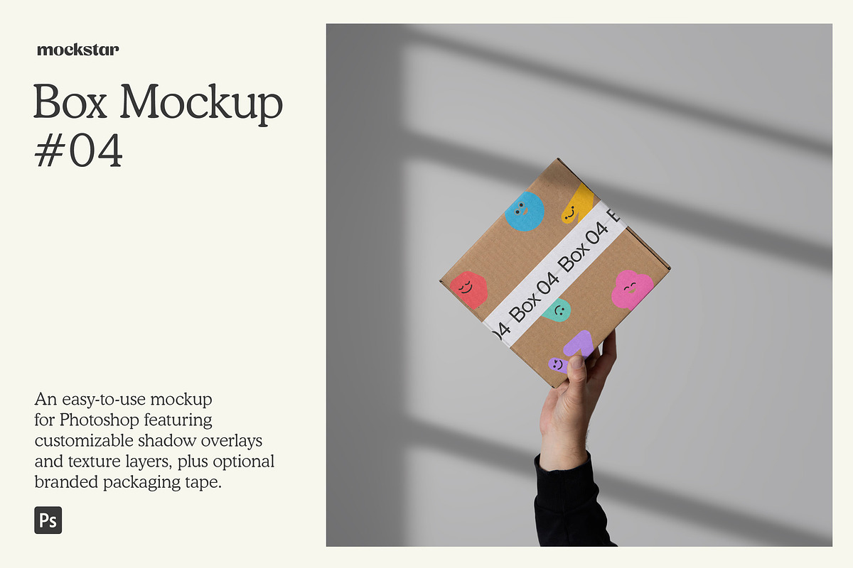 Packaging Box 04 Mockup, a Packaging Mockup by mockstar (Photo 1 of 9)