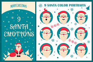 Santa Claus characters set, a Decorative Illustration by pet design shop