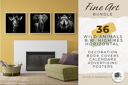 Fine Art Wild Animals Bundle