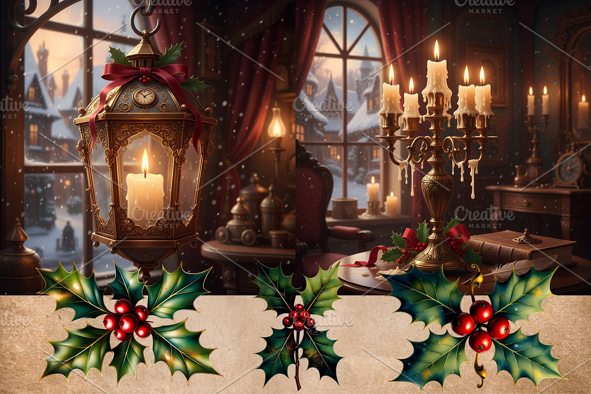SteamPunk Christmas bundle 300 DPI, a Seasonal Illustration by Floraphoria (Photo 11 of 15)