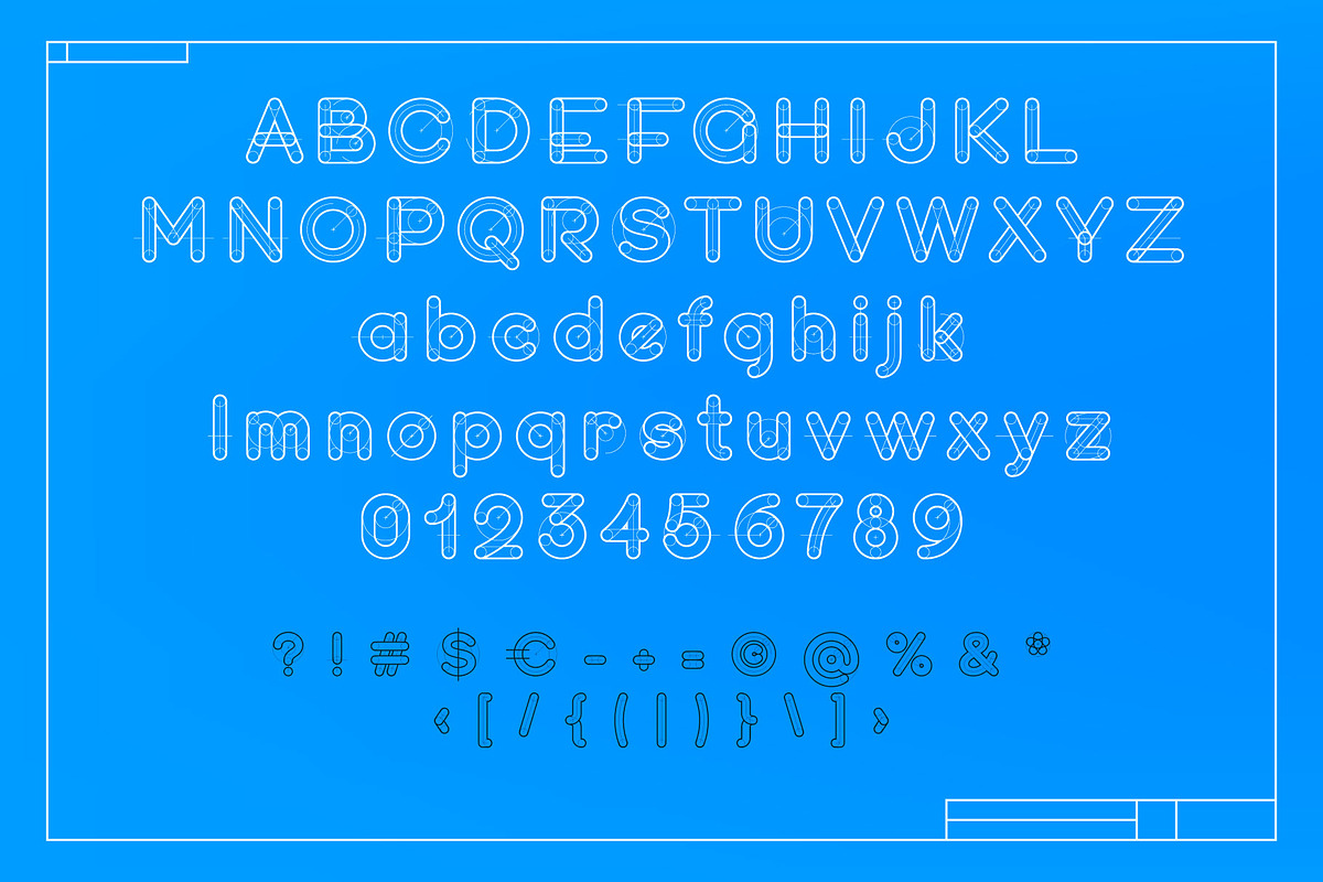 Planny blueprint font, a Script Font by kaer_shop (Photo 3 of 6)