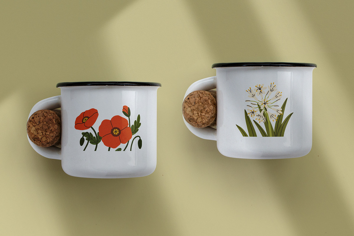 Flowers, wild plants in bloom set, a Decorative Illustration by Good Studio (Photo 4 of 4)