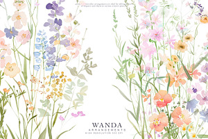 Watercolor Gentle Wildflower Clipart