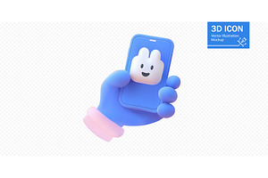 3D illustration of a phone with a, a Technology Illustration by ZinetroN