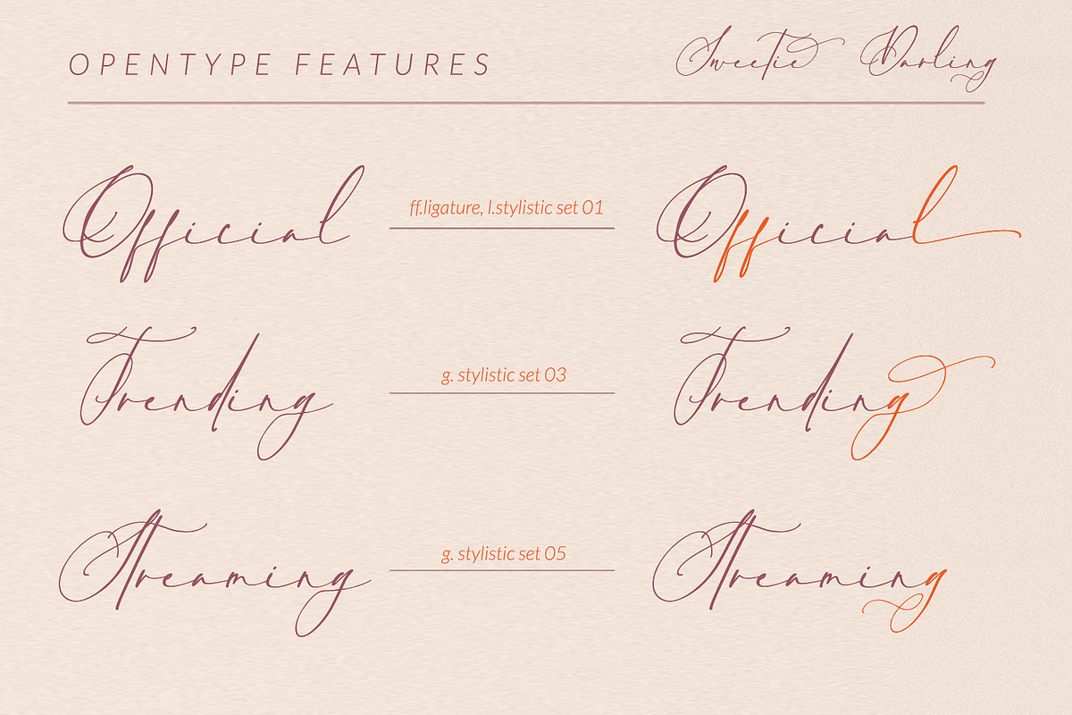 Sweetie Darling, a Script Font by Nathatype (Photo 6 of 11)