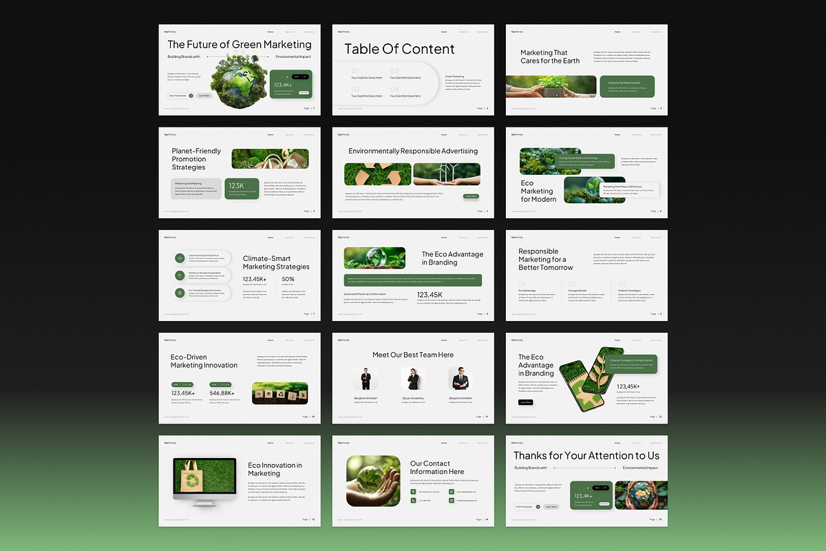 Eco Friendly Marketing Google Slides, a Presentation Template by Annora Studio (Photo 4 of 7)