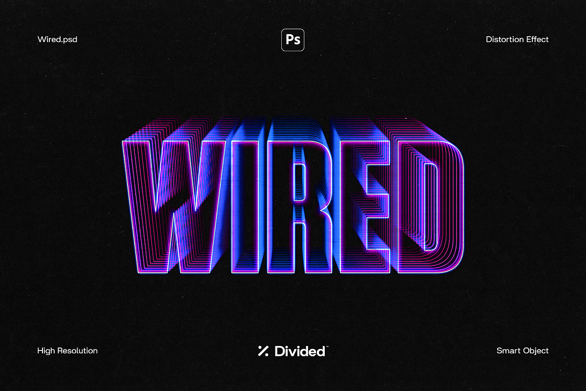 Wired Text Distortion, a Graphic by Divided.co (Photo 1 of 5)