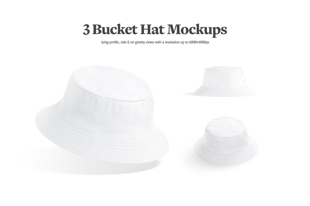 Bucket Hat Mockups, a Hat Mockup by rebrandy (Photo 2 of 9)
