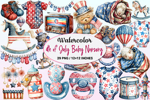 4th of July Baby Nursery Sublimation, a Graphic by CitraGraphics