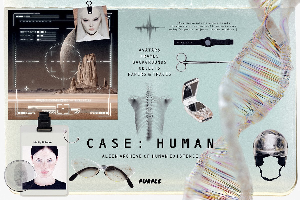 Case: HUMAN. Collage Pack, an Object Graphic by Purple (Photo 18 of 18)