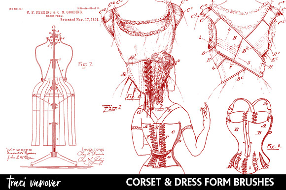Corset & Dress Form Patent Brushes 2 preview 5